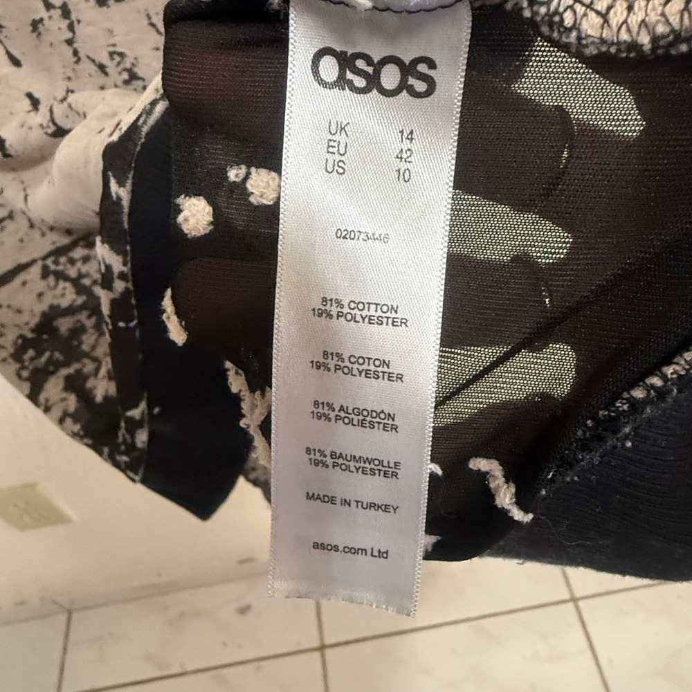 ASOS Nasty Graphic Print Long Sleeve Sweatshirt Dress Mens Size 10 US - Picture 5 of 10